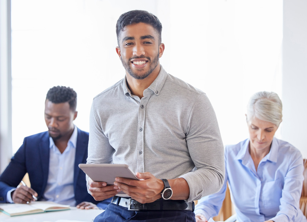 Shot Of A Confident Young Businessman Working In A 2MJRUGN